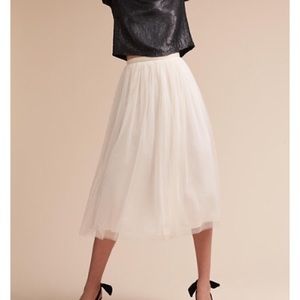 BHLDN LEENA SKIRT IVORY SIZE 4